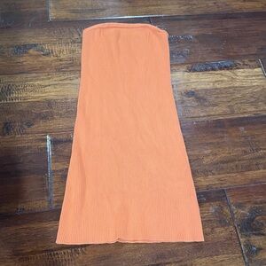 Glassons Ribbed Knit Top in Orange